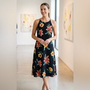 Deborah Laws vintage 1980’s - 1990’s Floral  Midi Dress